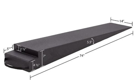 Proflow Pro Ramp, Trailer Ramps, 1-piece, 74'' Long, 5.5 Degree, 7 in. Tall, Pair - PFE-PRP-TR7 PFE-PRP-TR7