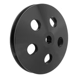 Proflow Power Steering Pulley, V-belt Style, Single Groove, Type 2 Pump .665in Press Fit, 5.80 in. O.D, Chev, Aluminum, Black - PFE-R3722BK PFE-R3722BK