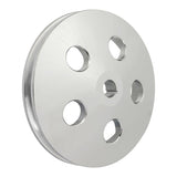 Proflow Power Steering Pulley, V-belt Style, Single Groove, Type 2 Pump .665in Press Fit, 5.80 in. O.D, Chev, Aluminum Chrome, - PFE-R3722C PFE-R3722C