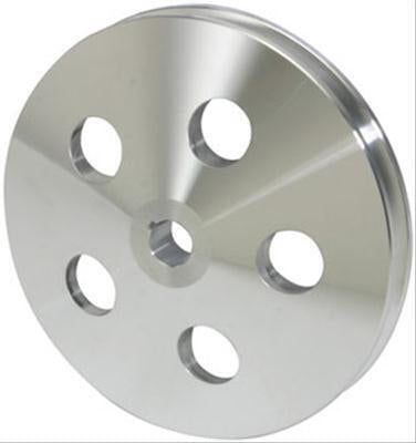 Proflow Power Steering Pulley, V-belt Style, Single Groove, Type 2 Pump .665in Press Fit, 5.80 in. O.D, Chev, Aluminum Polished, - PFE-R3722POL PFE-R3722POL