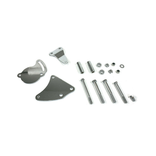 Proflow Power Steering Steel Bracket Kit Fits Saginaw Type II Pump, SB Chev Short Water Pump Chrome - PFE-R3727C PFE-R3727C