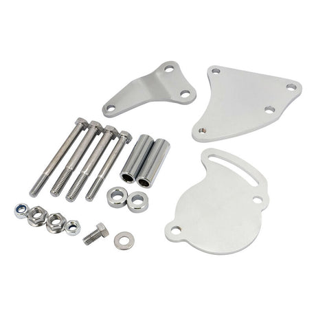 Proflow Power Steering Steel Bracket Kit Fits Saginaw Type II Pump, SB Chev Short Water Pump Chrome - PFE-R3727C PFE-R3727C