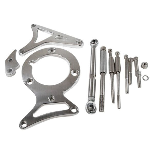 Proflow Alternator & Power Steer Bracket Kit Aluminium Polished SB For Ford 79-on - PFE-R4306 PFE-R4306