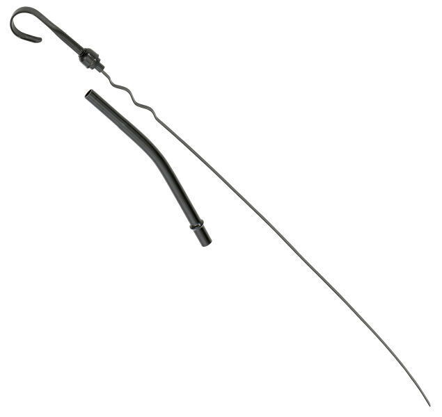 Proflow Engine Oil Dipstick with Tube Steel, Black, SB Chev V8 - PFE-R4957BK