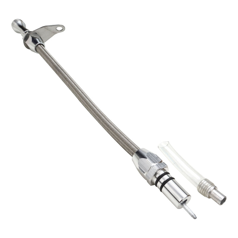 Proflow Transmission Dipstick, Braided Stainless Steel, Bellhousing Mount, GM, TH350, Each - PFE-R5004 PFE-R5004