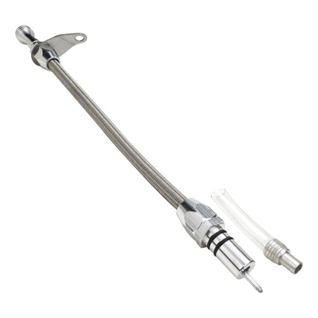 Proflow Transmission Dipstick, Braided Stainless Steel, Bellhousing Mount, GM, TH350, Each - PFE-R5004 PFE-R5004