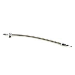 Proflow Transmission Dipstick, Braided Stainless Steel, Polished Handle, Firewall Mounting For Ford, C-6, Each 29 in. Long - PFE-R5101 PFE-R5101