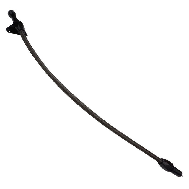 Proflow Transmission Dipstick, Braided Stainless Steel Black, Firewall Mount, TH350. TH400, Case Fill, Each - PFE-R5104BK PFE-R5104BK