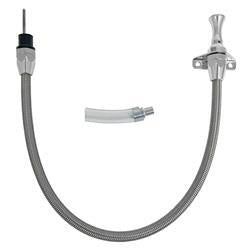 Proflow Transmission Dipstick, Braided Stainless Steel, Polished Handle, Firewall Mount, For Chrysler, A-904, Each - PFE-R5108 PFE-R5108