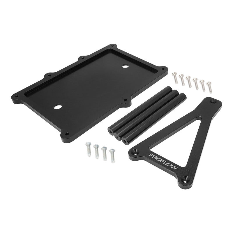 Proflow Universal Deluxe Battery Mount Hold Down, Universal & XS Power, Billet Aluminium, Black - PFE-R6331BK