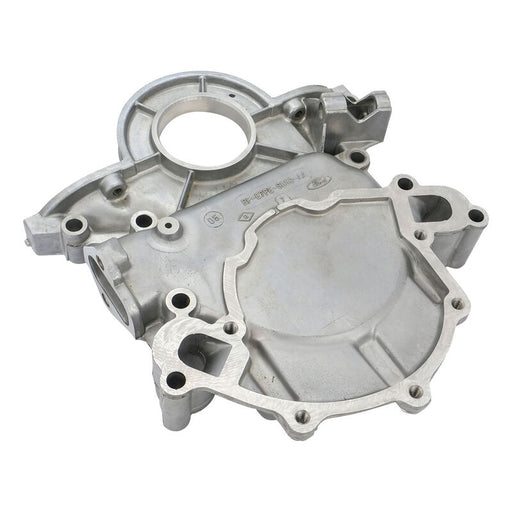 Proflow Timing Cover, Aluminum, Genuine Ford E7PE-6059-AA, Windsor, Standard Rotation With Crank Sensor, Mech Fuel Pump 5.0lt, 302, 351W, Each - PFE-R6640-GEN PFE-R6640-GEN