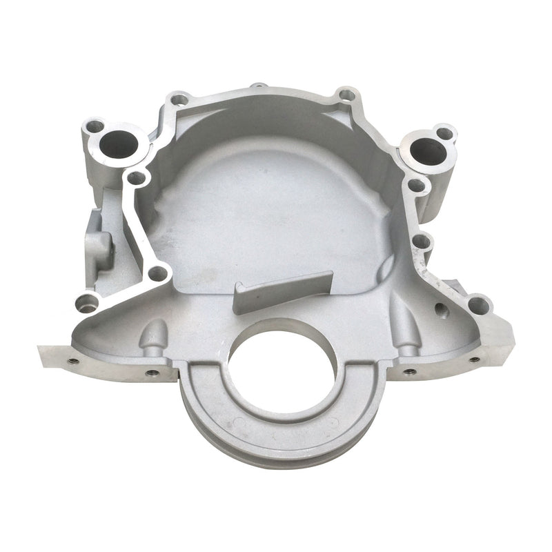 Proflow Timing Cover, 1-piece, Aluminum, Natural, For Ford, Windsor, Standard Rotation With Crank Sensor Boss, 5.0lt, 302, 351W, Each - PFE-R6640