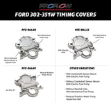 Proflow Timing Cover, 1-piece, Aluminum, Natural, For Ford, Windsor, Standard Rotation With Crank Sensor Boss, 5.0lt, 302, 351W, Each - PFE-R6640