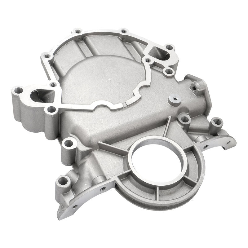 Proflow Timing Cover, 1-piece, Aluminium, Natural, For Ford, Early Style 289,302, 351W, Front Entry Seal, Each - PFE-R6643 PFE-R6643