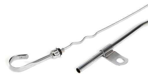 Proflow Engine Oil Dipstick with Tube, To Pan, Steel, Chrome, SBF, 351 Windsor V8 Each - PFE-R9222