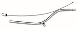 Proflow Transmission Dipstick, Steel, Chrome, TH350, 27 in. Length, Each - PFE-R9421 PFE-R9421