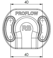 Proflow Cylinder Head Oil Drain Fitting Kit, For Nissan RB20/RB25/RB26, Billet Aluminium, Black - PFE-RBOD-08