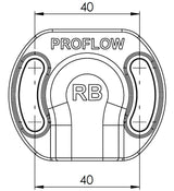Proflow Cylinder Head Oil Drain Fitting Kit, For Nissan RB20/RB25/RB26, Billet Aluminium, Black - PFE-RBOD-08