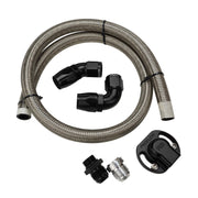 Proflow Cylinder Head Oil Drain Fitting Kit, For Nissan RB20/RB25/RB26, Billet Aluminium, Black - PFE-RBOD-08