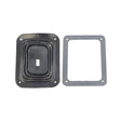 Proflow Universal Shifter Boot, Small 5-1/2" x 6-3/4" Black Rubber, Chrome Plate, Each - PFE-SB9986 PFE-SB9986