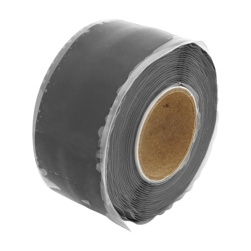 Proflow Self Vulcanising Tape, Black Silicone Tape, 10FT Roll, 25mm Wide - PFE-SVTAPE PFE-SVTAPE