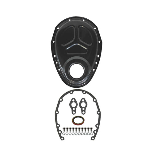 Proflow Timing Chain Cover Kit, SB For Chevrolet with Seal & Gaskets , Hardware (Black Steel), Kit - PFE-TC7122BKKIT PFE-TC7122BKKIT
