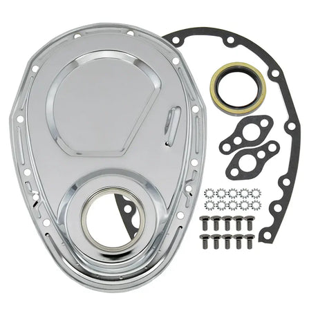 Proflow Timing Chain Cover Kit, SB For Chevrolet with Seal / Gaskets / Hardware (Chrome Steel) - PFE-TC7122KIT PFE-TC7122KIT