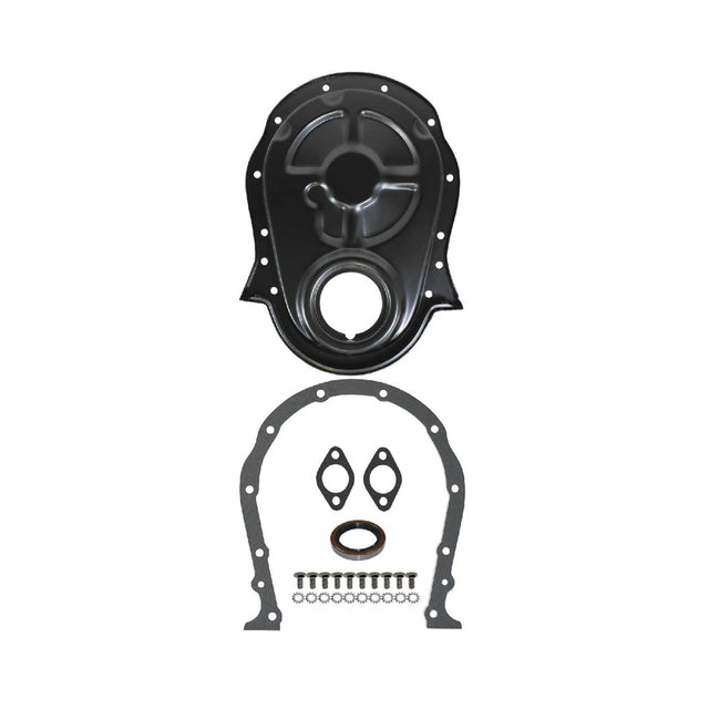 Proflow Timing Chain Cover Kit, For Chevrolet Big Block 396-454 with Seal / Gasket / Hardware (Black Steel) - PFE-TC7221BKKIT PFE-TC7221BKKIT