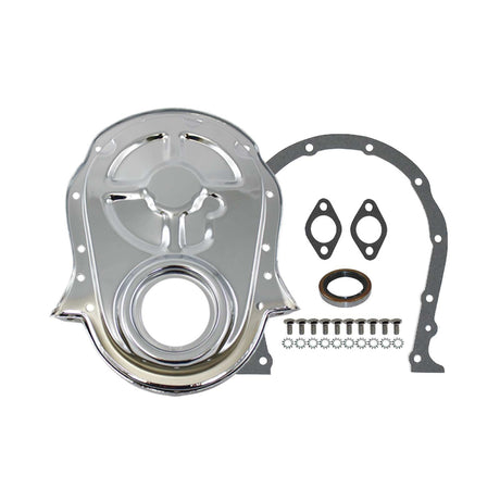 Proflow Timing Chain Cover Kit, For Chevrolet Big Block 396-454 with Seal / Gasket / Hardware (Chrome Steel) - PFE-TC7221KIT PFE-TC7221KIT