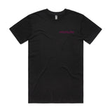 Proflow Pink Logo T-Shirt, Cotton, Black, Men's - PFE-TSHIRT2-P