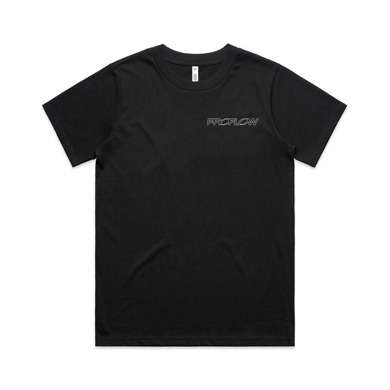 Proflow Logo T-Shirt, Cotton, Black, Women's Extra Small, Each - PFE-TSHIRT2-WXS