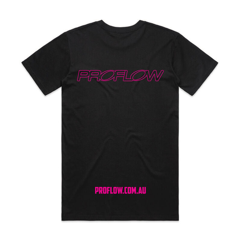 Proflow Pink Logo T-Shirt, Cotton, Men's 2XL, Each - PFE-TSHIRT2-XXL-P PFE-TSHIRT2-XXL-P