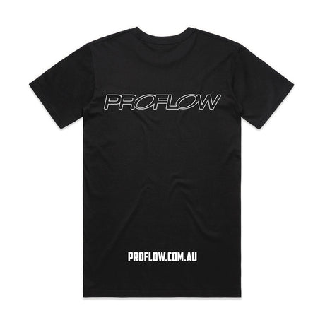 Proflow Logo T-Shirt, Cotton, Black, Men's 2XL, Each - PFE-TSHIRT2-XXL PFE-TSHIRT2-XXL
