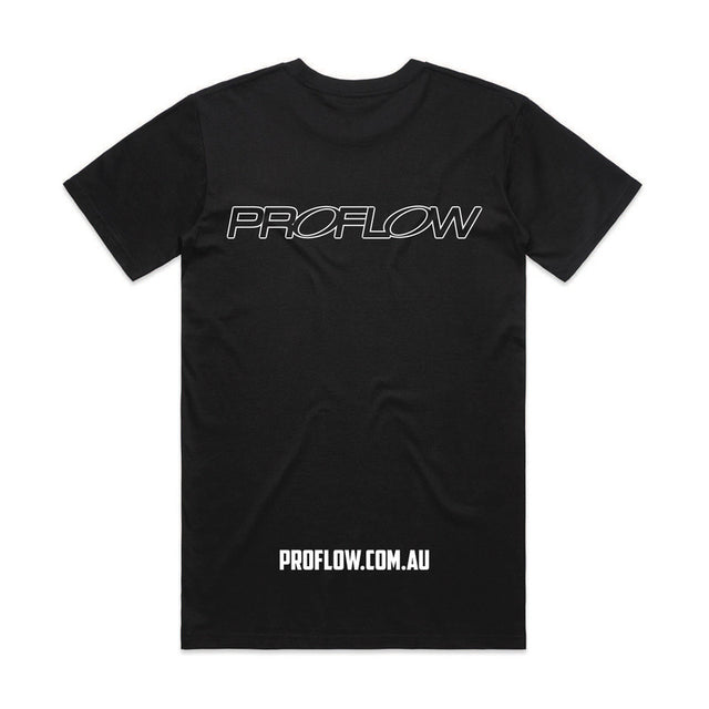 Proflow Logo T-Shirt, Cotton, Black, Men's 4XL, Each - PFE-TSHIRT2-XXXXL PFE-TSHIRT2-XXXXL