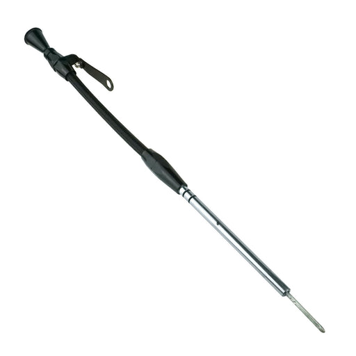 Proflow Engine Dipstick, Braided Stainless Steel Black, Billet Handle, For Chevrolet, Small Block, Driver side - PFE-XED-5001 PFE-XED-5001