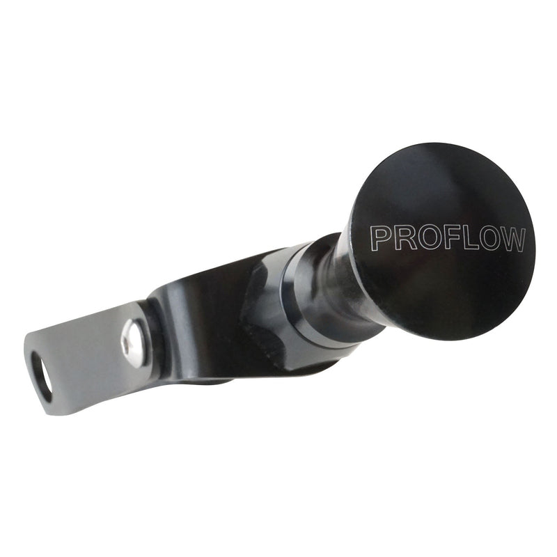 Proflow Engine Dipstick, Braided Stainless Steel Black, Billet Handle, For Chevrolet, Small Block, Driver side - PFE-XED-5001