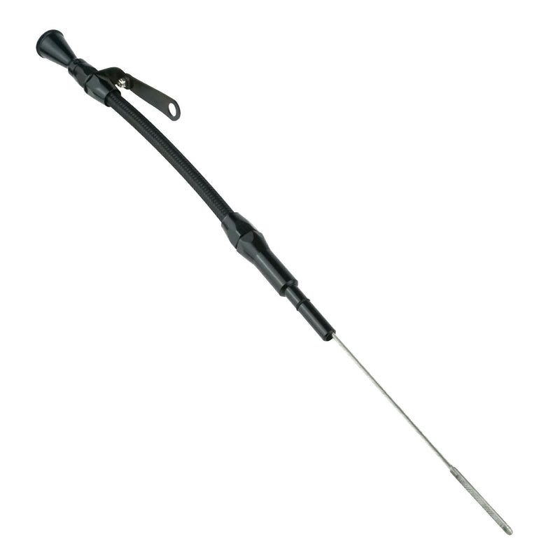 Proflow Engine Dipstick, Braided Stainless Steel Black, Billet Handle Dart SHP Block, SB For Chevrolet - PFE-XED-5018 PFE-XED-5018