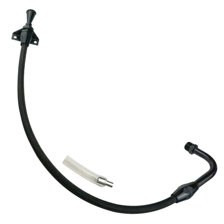 Proflow Transmission Dipstick, Braided Stainless Black, Billet Handle, Firewall Mount, C4,C10, Pan Fill, Each - PFE-XTD-30C4FMPAN PFE-XTD-30C4FMPAN