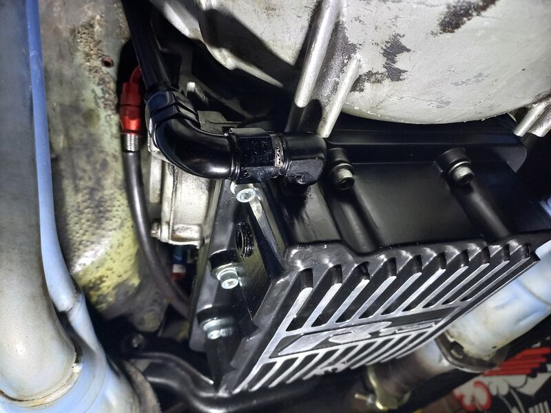 Proflow Transmission Dipstick, Braided Stainless Black, Billet Handle, F/W & B/H Mounts Supplied, C4,C10, Front Pan Fill, Semi Finished, Kit - PFE-XTD-30C4PANSF