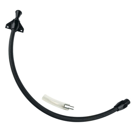 Proflow Transmission Dipstick, Braided Stainless Black, Billet Handle, Firewall Mount, For Chrysler, 727, Each - PFE-XTD-3727FM PFE-XTD-3727FM