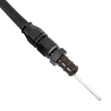 Proflow Transmission Dipstick, Braided Stainless Black, For Holden Commodore VE-VF, GM 6L80/6L80E, Billet Handle, Universal Firewall Mount, Each - PFE-XTD-6L80EFM