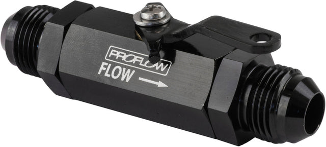 Proflow Valve, Shut-Off, Aluminium, Black, -8 AN Male Threads, Each - PFE1000-08B PFE1000-08B
