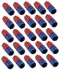 Proflow Bulk Pack Straight Hose End -06AN Hose to Female, Blue/Red 25pc - PFE101-06-25 PFE101-06-25