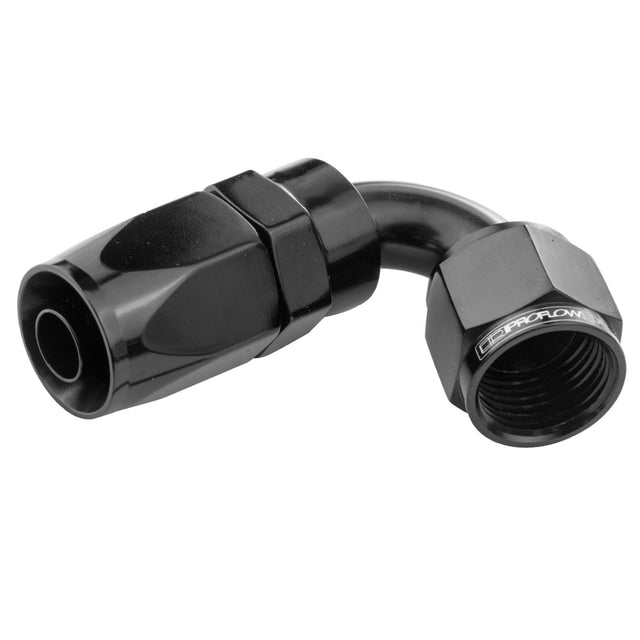Proflow 120 Degree Hose End -06AN Hose to Female, Black - PFE104-06BK PFE104-06BK