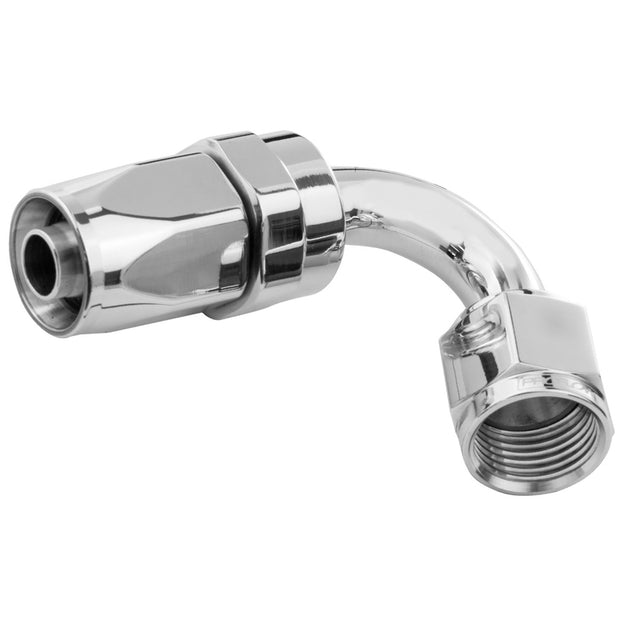 Proflow 120 Degree Hose End -12AN Hose to Female, Polished - PFE104-12HP PFE104-12HP