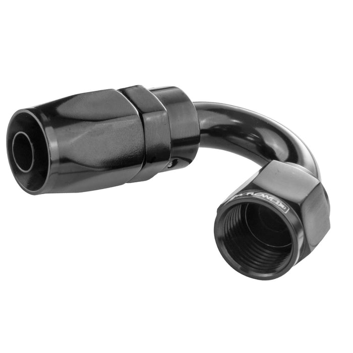 Proflow 150 Degree Hose End -06AN Hose to Female, Black - PFE105-06BK