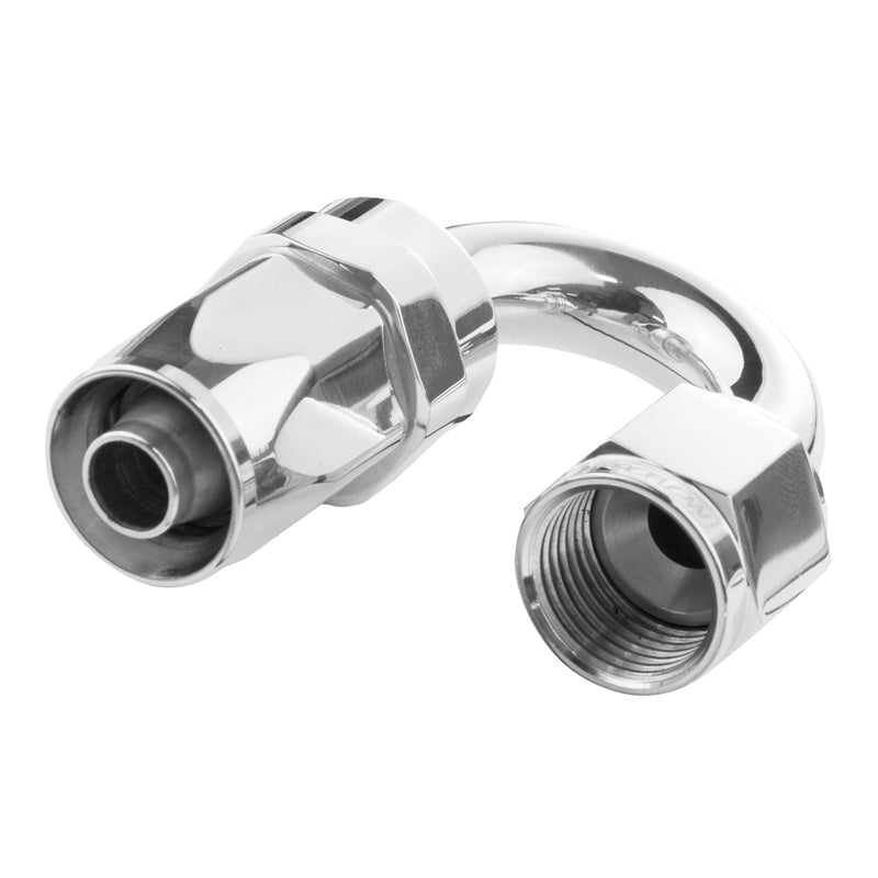 Proflow 180 Degree Hose End -10AN Hose to Female, Polished - PFE106-10HP PFE106-10HP