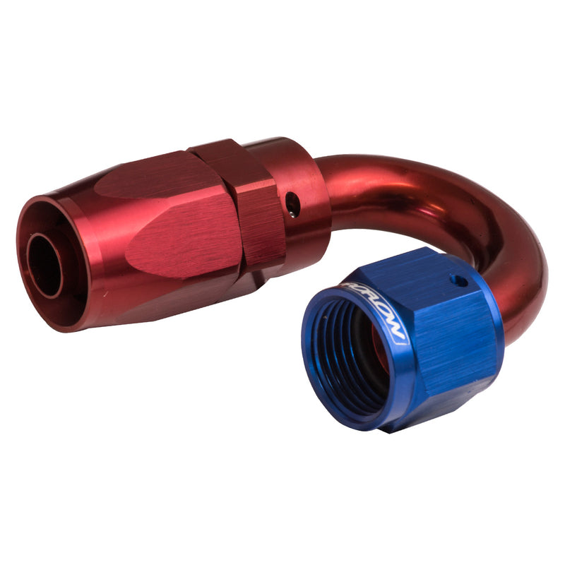 Proflow 180 Degree Hose End -12AN Hose to Female, Blue/Red - PFE106-12 PFE106-12