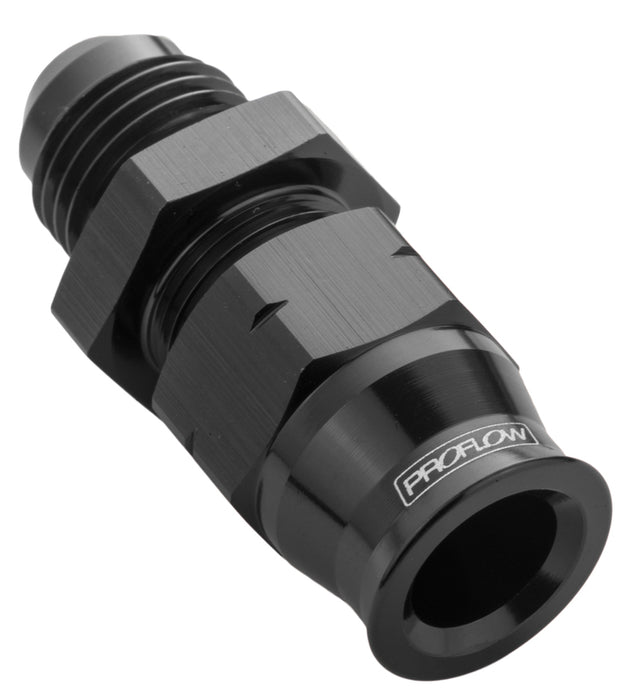 Proflow 5/16in. Tube To Male -06AN Hose End Aluminium Tube Adaptor, Black - PFE108-05BK