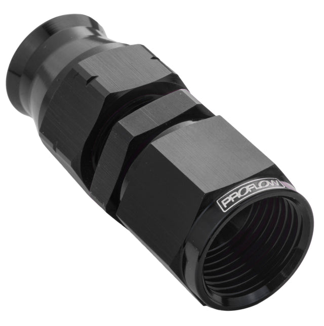 Proflow 3/8in. Tube To Female -06AN Hose End Aluminium Tube Adaptor, Black - PFE109-06BK PFE109-06BK